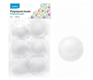 Polystyren koule 50mm 6ks