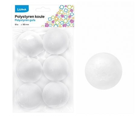 Polystyren koule 50mm 6ks