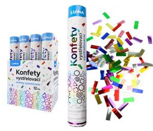 Konfety vystřelovací 30cm fóliové barevné 