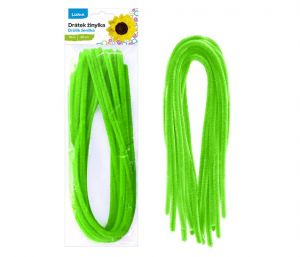 Drátek žinylka 500x8mm 10ks světle zelený
