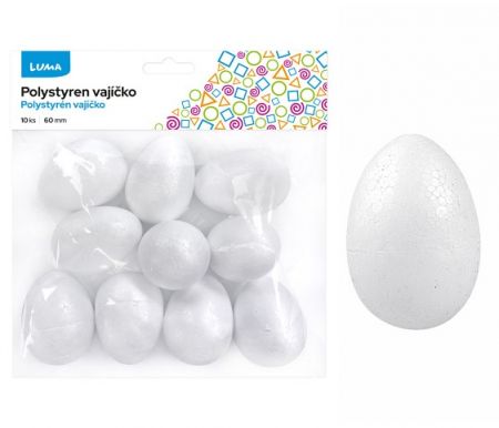 Polystyren Vajíčko 60mm, 10 ks v bal.