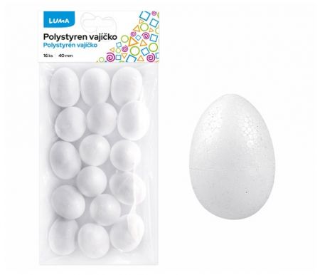 Polystyren Vajíčko 40mm 16ks