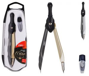 Školní kružítko kovové v krabičce ORBIT DELI EG20502