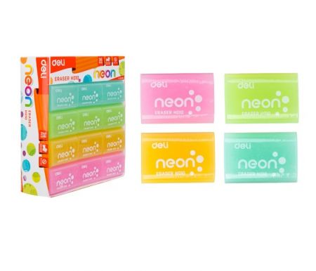 Guma mazací DELI EH01000 Neon mix barev