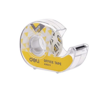 Lepící páska transparentní 18mmx7,62m + odvíječ STICK UP DELI EA30211