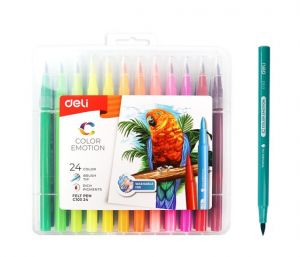 Fix sada DELI štětečkový 24 barev Color Emotion EC10324