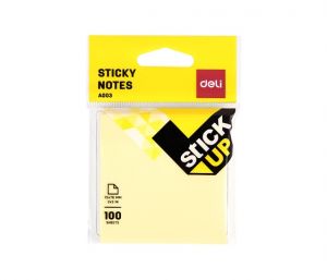 Bloček samolepící STICK UP žlutý 76x76mm DELI