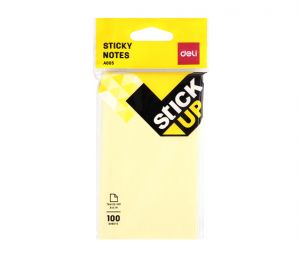 Bloček samolepící STICK UP žlutý 76x126mm DELI