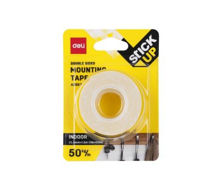 Lepící páska oboustranná montážní 25,4mm x 1,5m STICK UP DELI EA35011