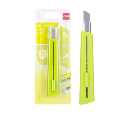 Nůž 126mm odlamovací DELI E2038 zelený