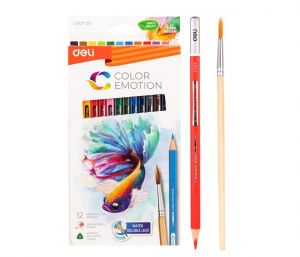 Pastelky DELI aquacolor 12 barev Color Emotion