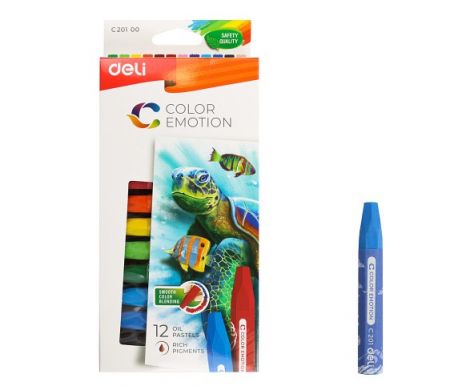 Voskovky olejové DELI 12 barev Color Emotion