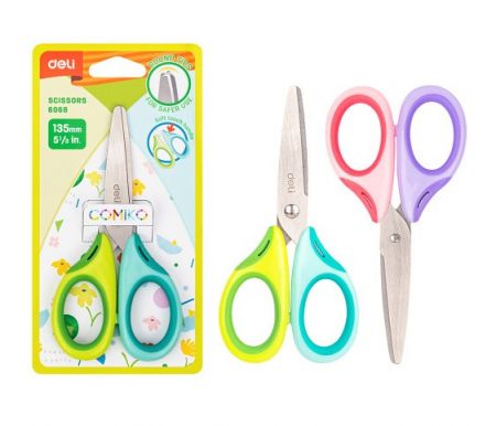 Nůžky dětské 135mm COMIKO DELI E6068 mix