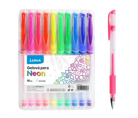 Gelové pero 10 barev NEON 