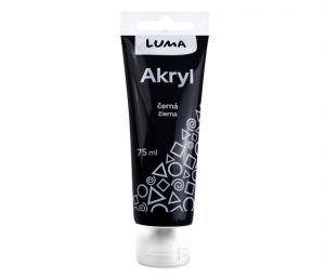 Barva akrylová černá 75ml