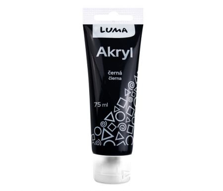 Barva akrylová černá 75ml