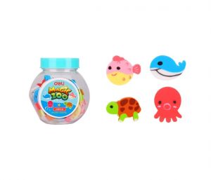 Guma mazací zvířátka mini, dóza 20ks DELI EH03206