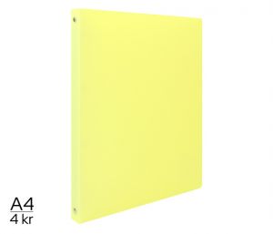 Pořadač LUMA A4 pastel 4 kroužkový žlutý