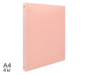 Pořadač LUMA A4 pastel 4 kroužkový růžový