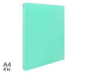 Pořadač LUMA A4 pastel 4 kroužkový zelený