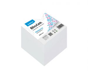 Bloček KOSTKA bílá 85x85x80mm nelepená LUMA