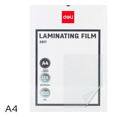 Laminovací folie A4 125mc antistatická DELI - 1 kus