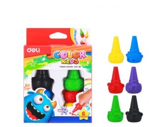 Voskovky prstové 6 barev Color KIDS DELI 