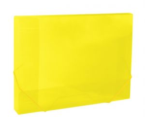 Desky na spisy s gumou, box A4 LUMA, žlutý