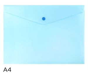 Obal spisový s klopou a drukem A4 pastel LUMA, modrý
