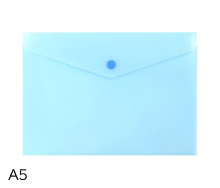 Obal spisový s klopou a drukem A5 pastel LUMA, modrý
