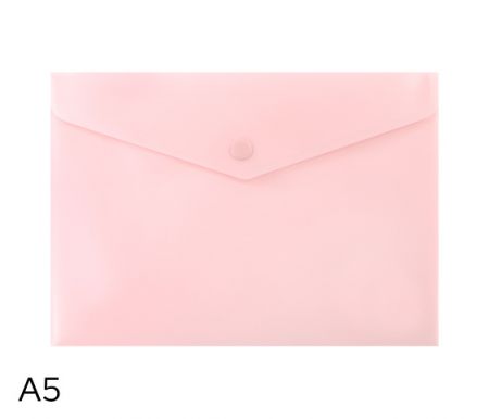 Obal spisový s klopou a drukem A5 pastel LUMA, růžový
