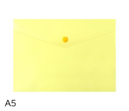 Obal spisový s klopou a drukem A5 pastel LUMA, žlutý