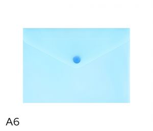 Obal spisový s klopou a drukem A6 pastel LUMA, modrý