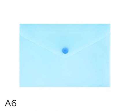Obal spisový s klopou a drukem A6 pastel LUMA, modrý