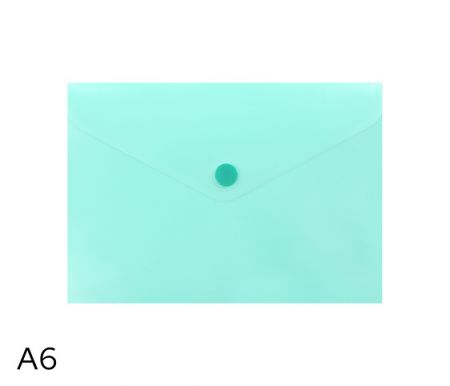Obal spisový s klopou a drukem A6 pastel, LUMA, zelený