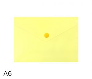 Obal spisový s klopou a drukem A6 pastel LUMA, žlutý