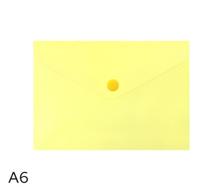 Obal spisový s klopou a drukem A6 pastel LUMA, žlutý