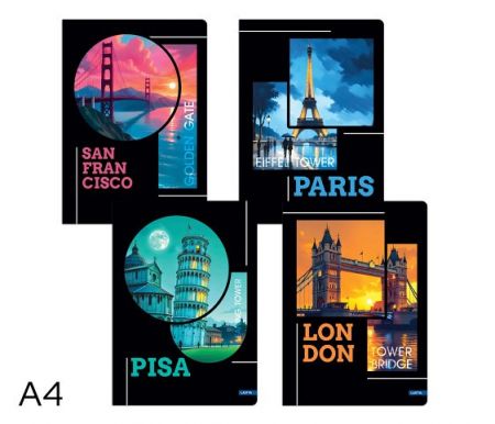 Kniha záznamová A4 linka 96l Metropolis