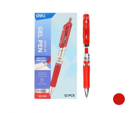 Gelové pero DELI S01 červené (DELI EQ10440) 