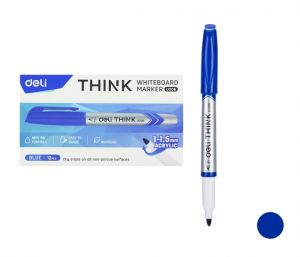 Popisovač DELI EU00630 modrý stíratelný (2709)