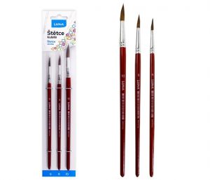 Štětce kulaté sada 3ks mix LUMA