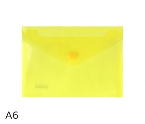Obal spisový s klopou a drukem A6 LUMA, žlutý