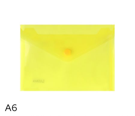 Obal spisový s klopou a drukem A6 LUMA, žlutý