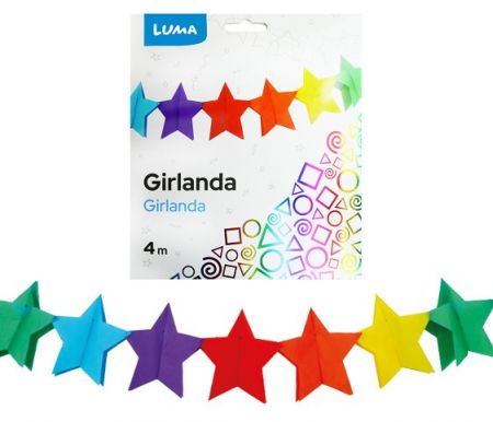 Girlanda 4m HVĚZDA 