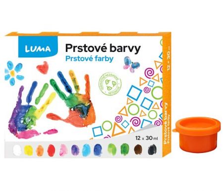 Barvy prstové LUMA 12 barev 30ml
