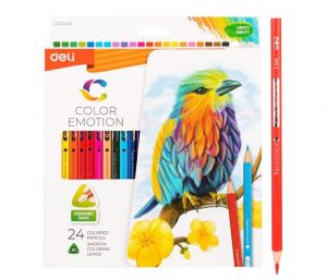 Pastelky DELI trojhranné 24 barev Color Emotion EC00220