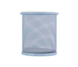 Stojánek drátěný na tužky DELI 9153 modrý pastel