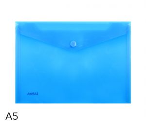 Obal spisový s klopou a drukem A5 LUMA, modrý