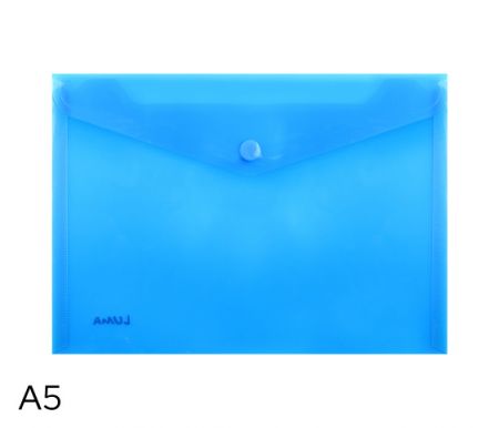 Obal spisový s klopou a drukem A5 LUMA, modrý