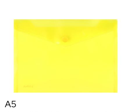 Obal spisový s klopou a drukem A5 LUMA, žlutý
